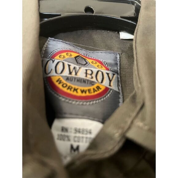 Cowboy Workwear Men's M Brown Western Shirt Long Sleeve Snap - Picture 3 of 6